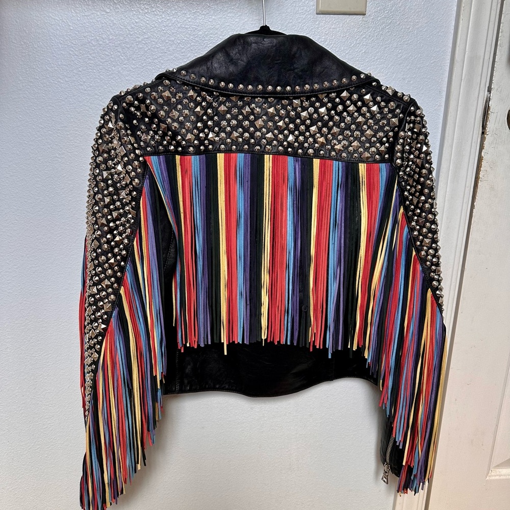 Alice + Olivia Cody studded leather jacket - Picture 10 of 13